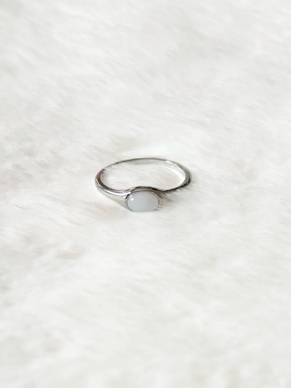 5/$15 🩷 MUST BUNDLE Silver Minimal White Stone Ring